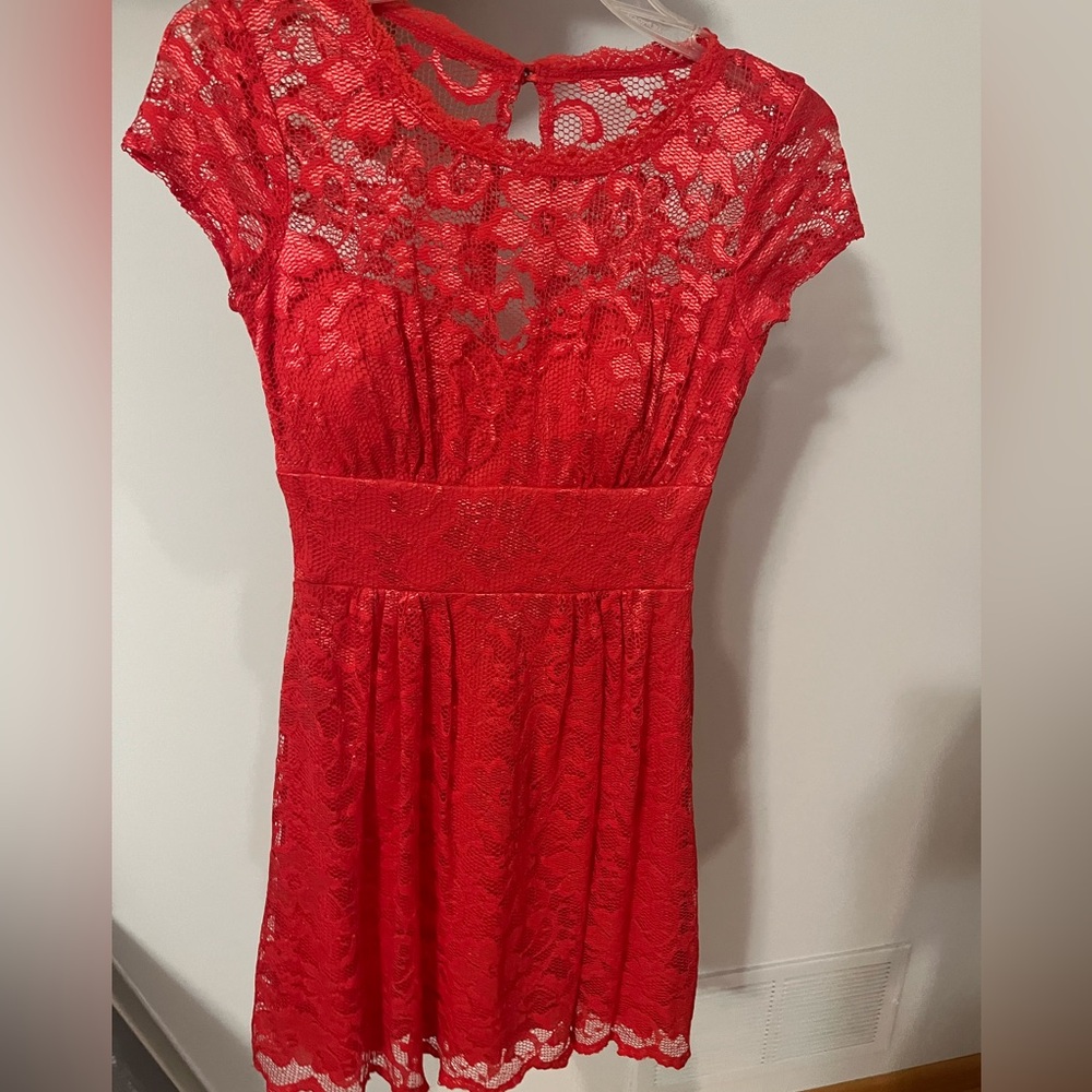 Red Lace B DARLIN Dress